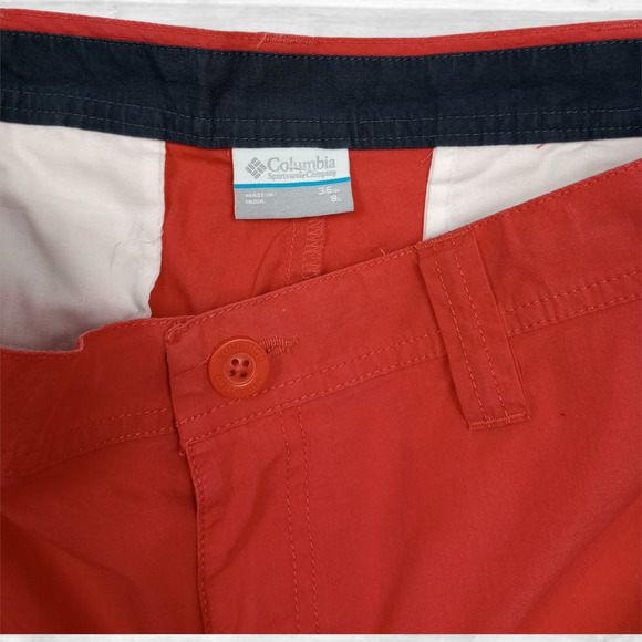 Columbia‎ Men's Coral Cotton Washed Out Chino Shorts Size 36 - Picture 4 of 10